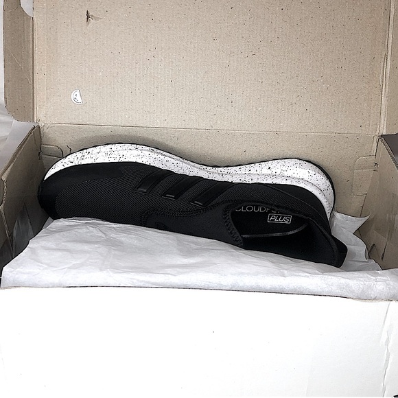 ADIDAS CLOUDFOAM X_PLRPULSE Black w Speckled Soles Slip On Shoes Sz 10 NIB - Picture 10 of 17
